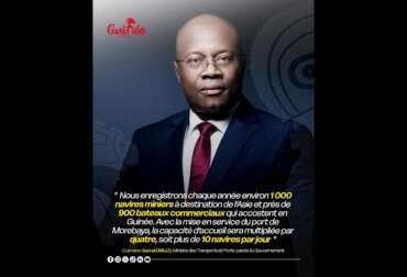 Port de Morebaya M. le Ministre des Transports visite les infrastructures. “La capacitee d’acceuil sera multipliee”