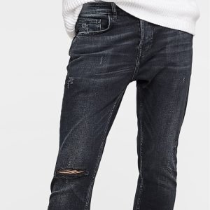 Raw Edge Denim Jeans